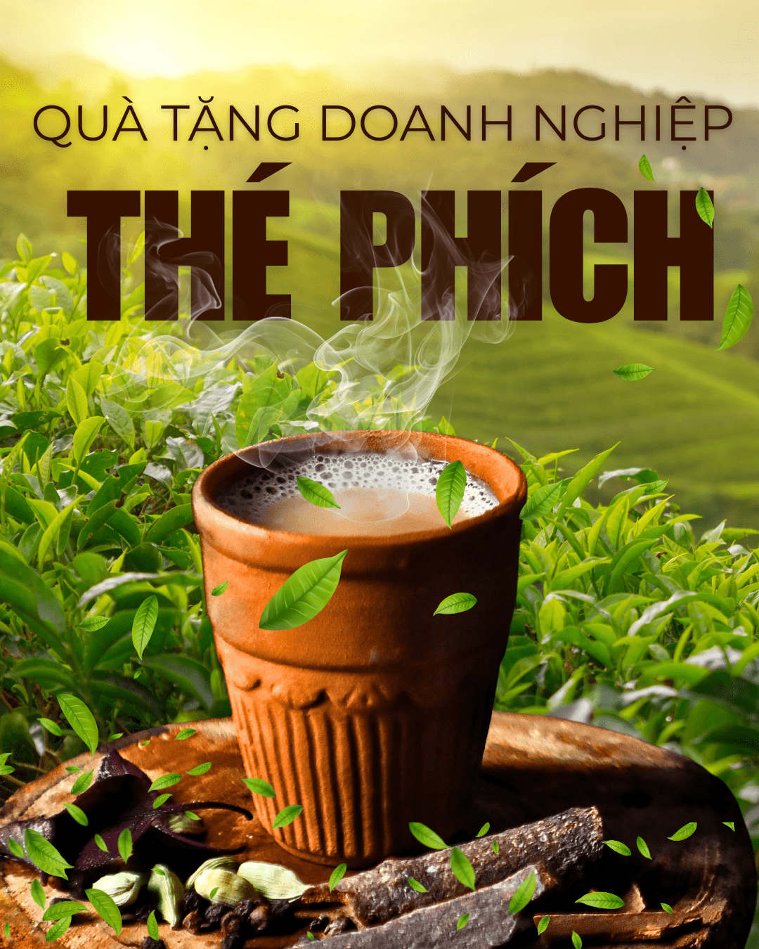 Green And Brown International Tea Day Instagram Post